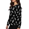 Women's Casual Fashion Single Breasted  Halloween Graphic Printed Nurses Tops
