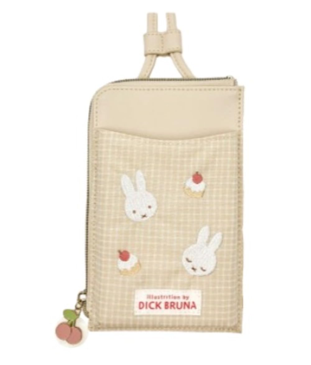

Marimo Craft Smartphone Shoulder Bag IV Check Series W110 x H180 x D15mm Miffy, Approx. DBM-2439