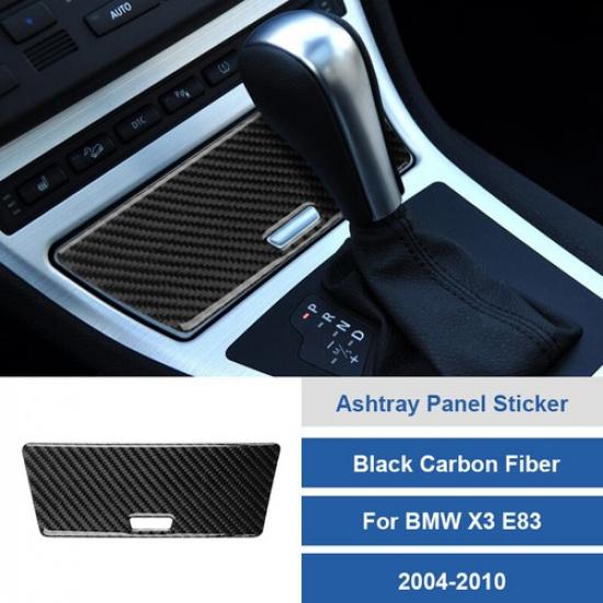 3pcs Carbon Fiber Car Central  Automatic Gear Shift Panel Cover For BMW X3 E83