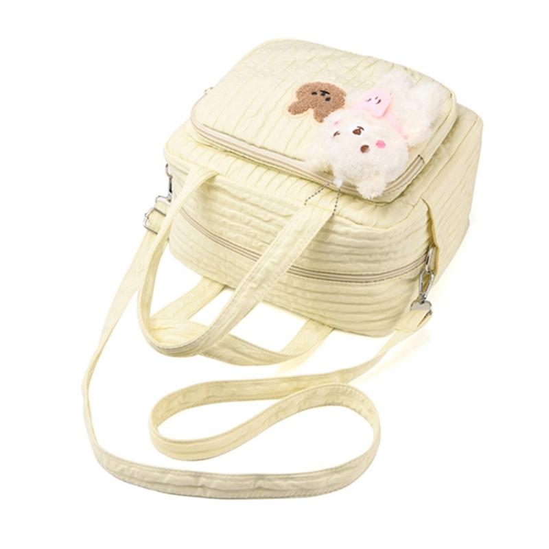 Diaper Bag Handbag Fashionable Mother and Baby Nappy Pouch One Shoulder Crossbody Bag for Bottle, Diaper Storage