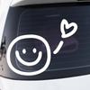 Smiling Face Heart Greeting Waterproof Reflective Car Window Sticker