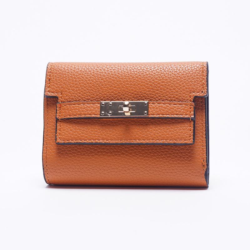Popular Ins Wallet Women's High-end Wallet Simple Korean Version Short Women's Wallet, Leather + 30% Off Students
