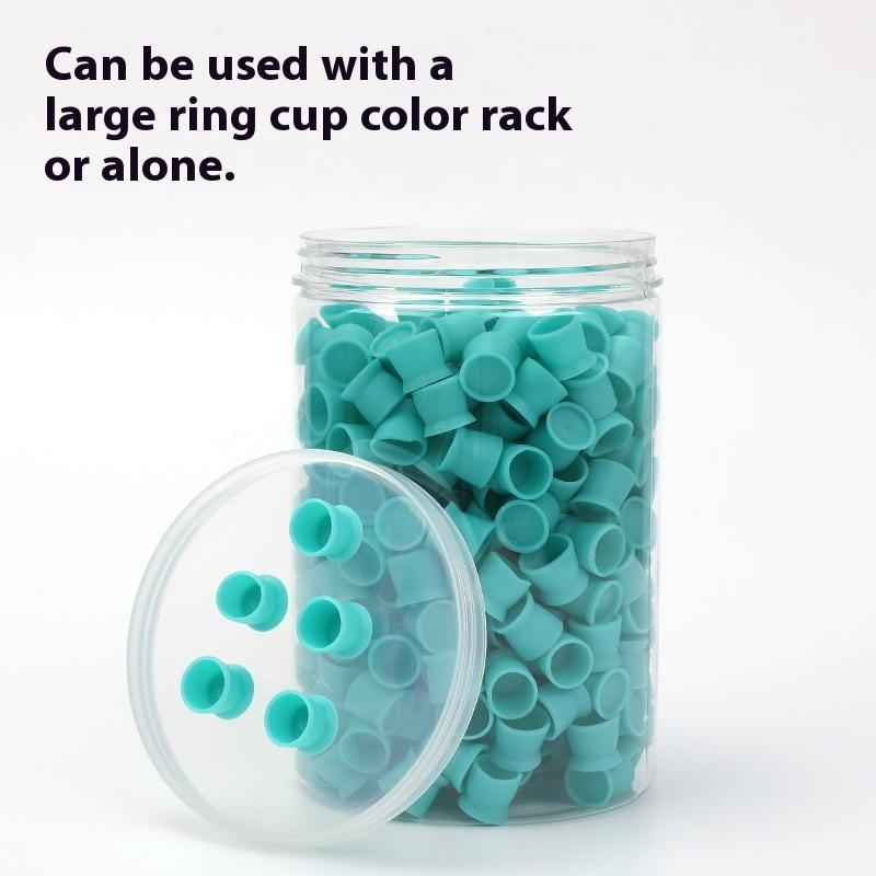 300 Pcs Disposable Silicone Tattoo Ink Cups Color Cup With Base Pigment Holder Container Cap Tattoo Accessory For Tattoo Ink