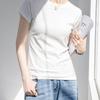 Crew Neck Short-sleeved Front Shoulder T-shirt Women's White Slim-fitting and Thin Inner Bottoming Shirt Summer New Waist Short Top