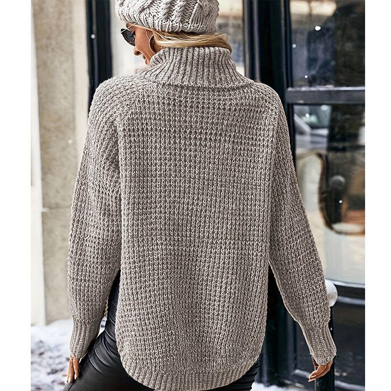 Women's Autumn and Winter Turtleneck Pullover Long-sleeved Sweater