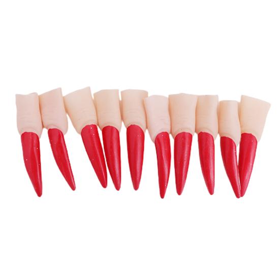 

10 шт. Косплей Накладные ногти Реалистичные Смешные Ужасные Ужасы Без запахов Декоративные Портативные Детские Ведьма Украшения Хэллоуин Реквизит для Фестиваля красный