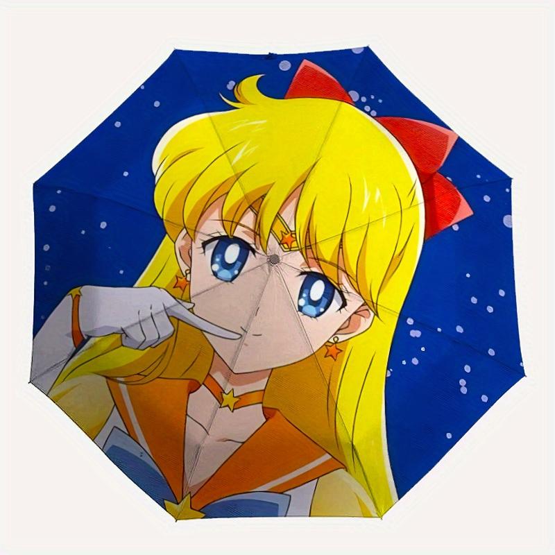 

1pc Sailor Moon Automatic Umbrella Durable Iron Frame & Plastic Handle, Gift for Men & Women, Sturdy Construction, Playful Design yy250826154