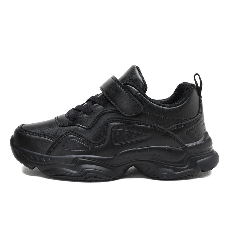 Boys Sneakers Leather Mesh Stitch Black White Breathable Comfortable Kids Shoes Running Sports Children Sneakers for Boy