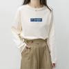 Höst Ny Långärmad T-shirt Dam Lös Bokstavstryckt Rund Hals Underskjorta