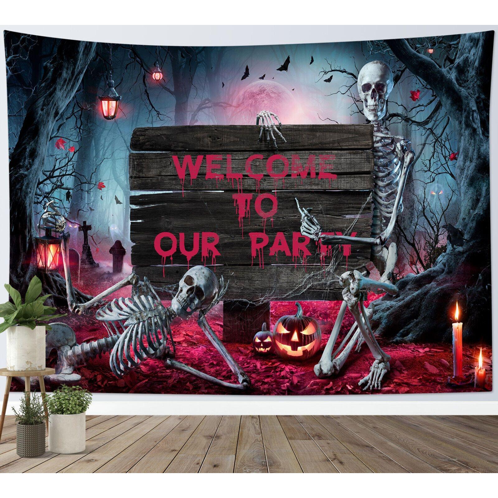 Halloween Tapestry Spooky Skull Pumpkin Dead 75x100