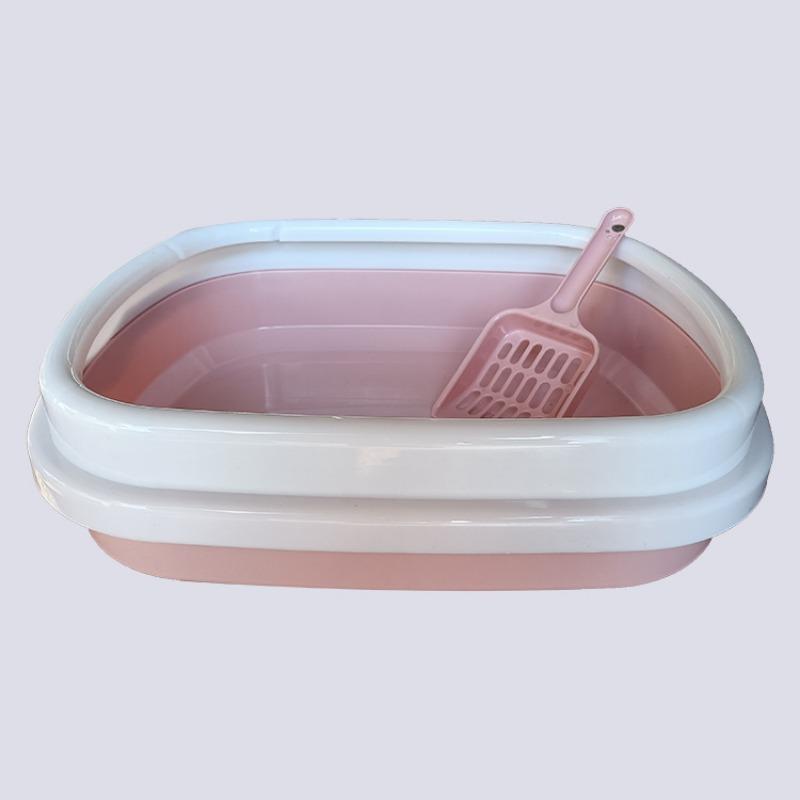 Cat Litter Box Portable Bedpan Removable Pet Cleaning Products Semi-enclosed Box with Shovel Cat Litter Box Cat Supplies