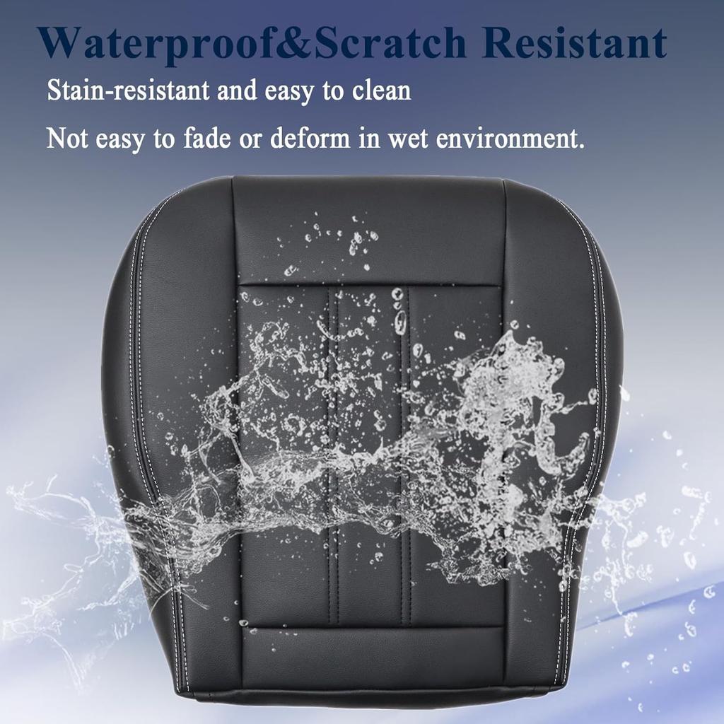 NLQR Přední strana řidiče Spodní náhradní potah sedadla Mikrovlákno Kůže Černý Nepropíchaný Kompatibilní s Chrysler Town & Country 2008 2009 2010