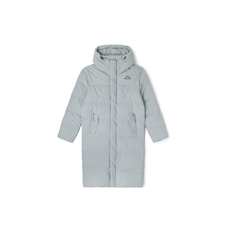 Kappa Solid Color Hooded Long Down Jacket Men's K0B72YY05