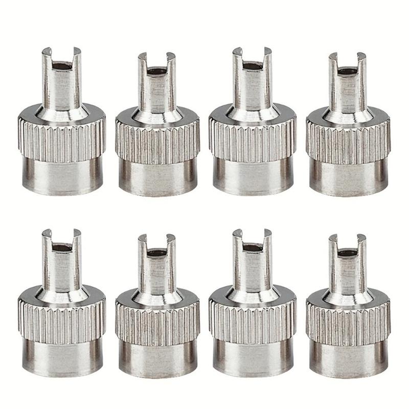 Pack Of 8 Premium Brass Tire Valves Caps Leakproof Design Universal for Car Motorcycle Tire Accessories Easy Installation