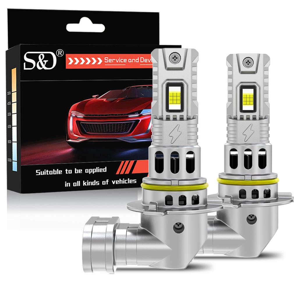 

2 шт. Canbus H4 H11 LED H7 Лампи для фар 9005 HB3 9006 HB4 Дальнє/Ближнє світло 30000 лм Автомобільні діодні ліхтарі Турбо Авто 18-ядерні CSP Фара Plug&Play 6500K Біле світло 9006 HB4