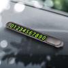 Luminous Zinc Alloy Car Phone Number Plate – Creative Metal Temporary Parking Sign Ornament