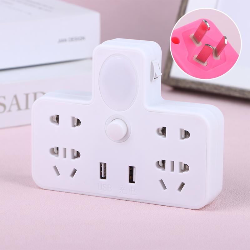 

Плагін розширювача бездротової розетки USB-інтерфейси Розумна розетка живлення з адаптером штекера нічника 3 отвори білий