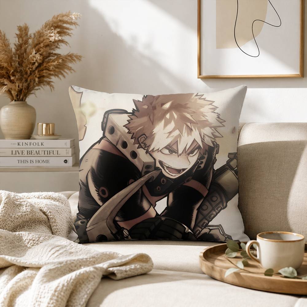 Katsuki Bakugo Pillow Case for Sofa Living Room Home office Decor Protective Cover