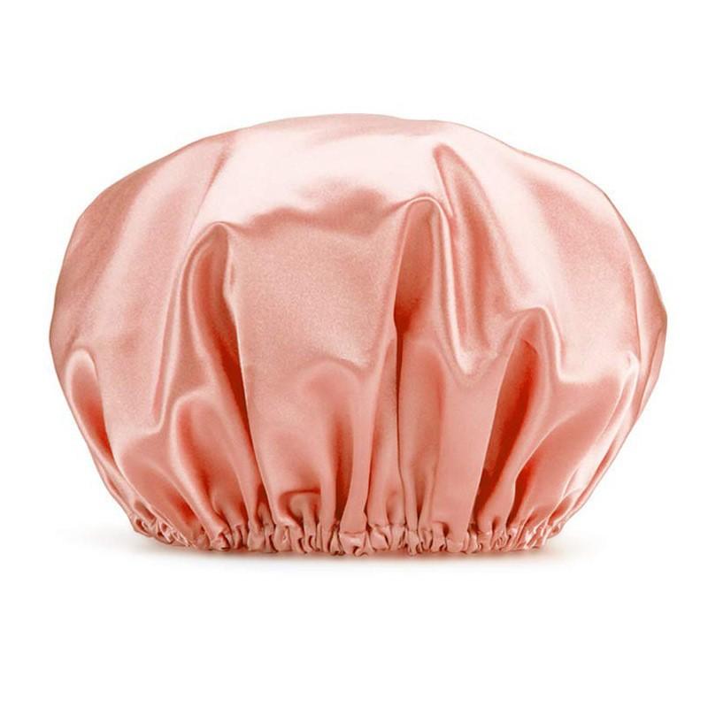 Reusable Shower Cap Daily Use Night Sleep Bath Women’s Hair Care Accessories Double Layer Bath Shower Hair Cover