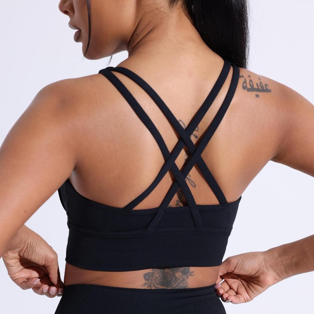Nude Feel Women's Cross-Back Yoga Sports Bra
