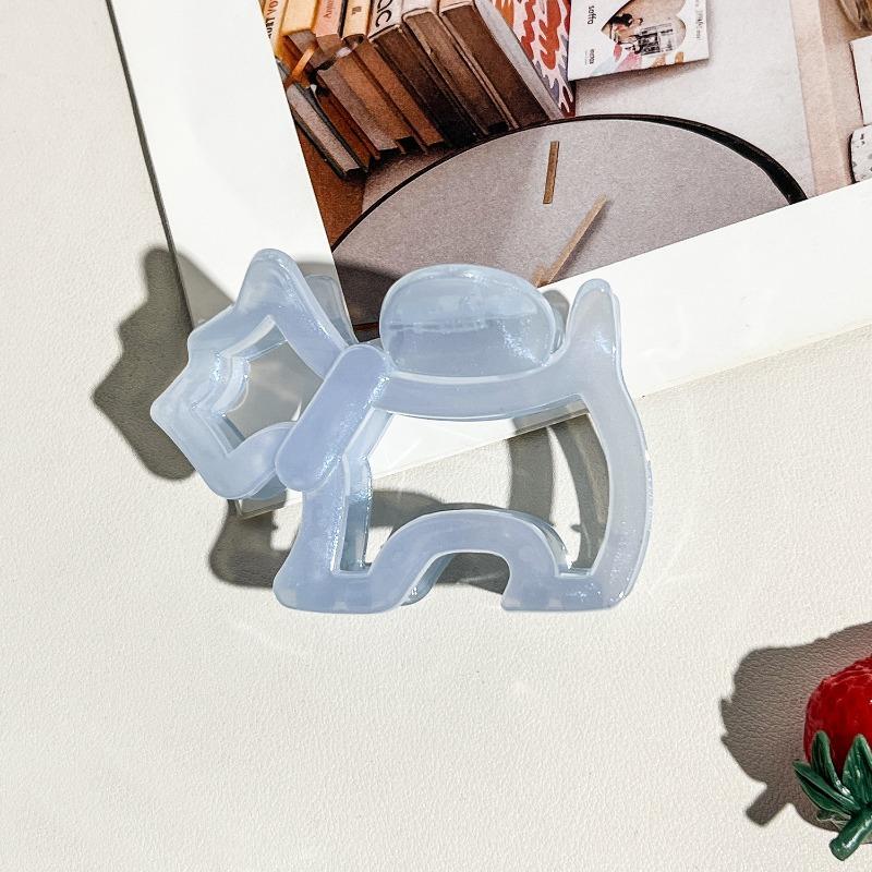 Jelly-colored Bow Back Head ClawLarge Hair Claw Updo Shark Clip Hair Accessory