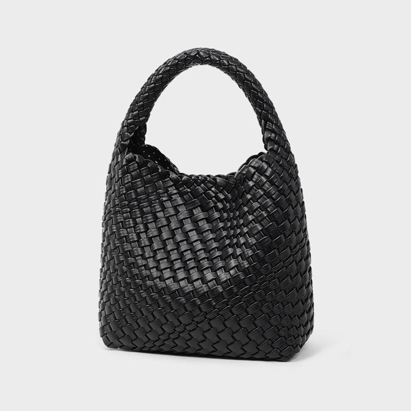 

Handwoven Bag 2025 New Women s Bag Summer Versatile Handheld Bucket Bag Fashion Single Shoulder Crossbody Small Bag чорний