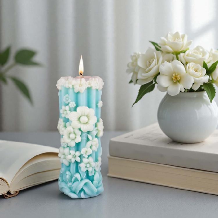 Floral Cake Candle Silicone Mould Multifunctional Kitchen Craft Tool Spring Decoration for Creators