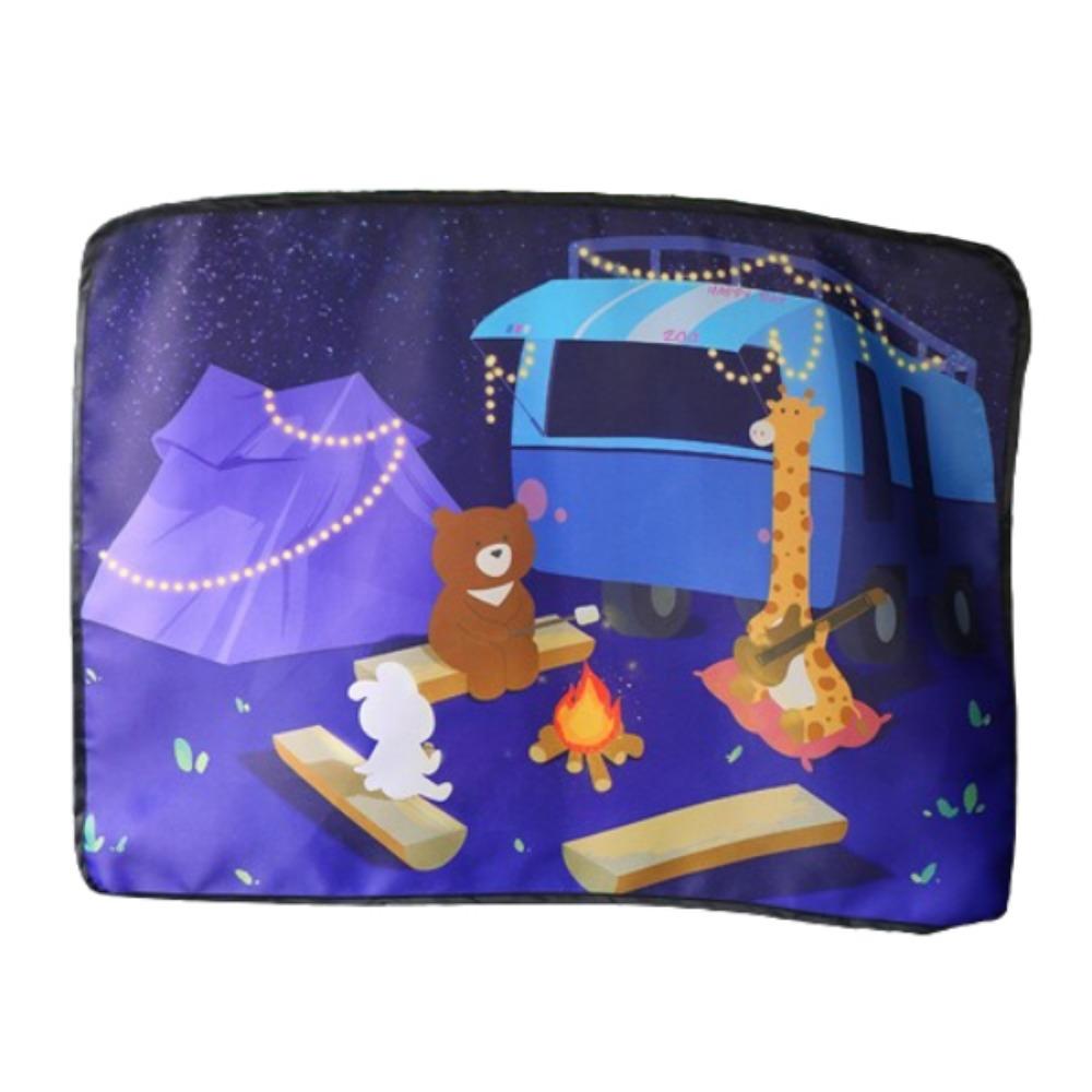 UV Protection Cartoon Car Curtain Embedded Rail Vehicle Privacy Shades  Car Interior Accessories