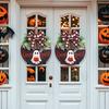 Handmade Wood Plaque Welcome Sign Stylish Indoor/Outdoor Wall Hanging for Halloween Enthusiasts Holiday Window display