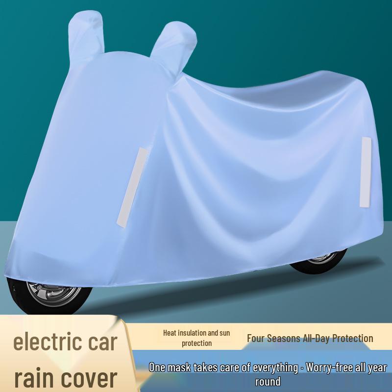 Electric Vehicle Rain & Sun Shield: Windproof, Dustproof, Full Motorcycle & Car Cover