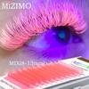 New Fluorescent Pink Colour Single Grafted False Eyelashes Soft Natural 12 Rows of Large Capacity Luminous Eye Makeup Tools