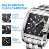 Megir Blau Edelstahl Männer Uhr Rechteck Große Zifferblatt Business Quarz männer Armbanduhren Relogio Masculino Militär Uhr Mann
