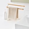 Double Bar Free Standing Towel Rack Metal Washcloth Dishcloth Hanger Towel Drying Rack  for Home