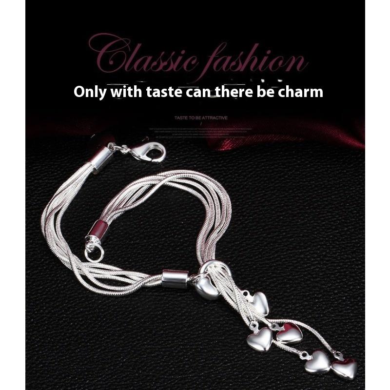 Hot Fashion Charm Tassel Heart Pendant  Chain Bracelets
