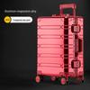 24-inch Aluminum Magnesium Alloy Trolley Luggage with Men's & Women's Combination Lock - Scratch & Wear-resistant Carry-on