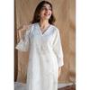 Indian Designer Cotton White Kurti Women Bollywood Top Tunic Kurta Pant Set SC-2281a1