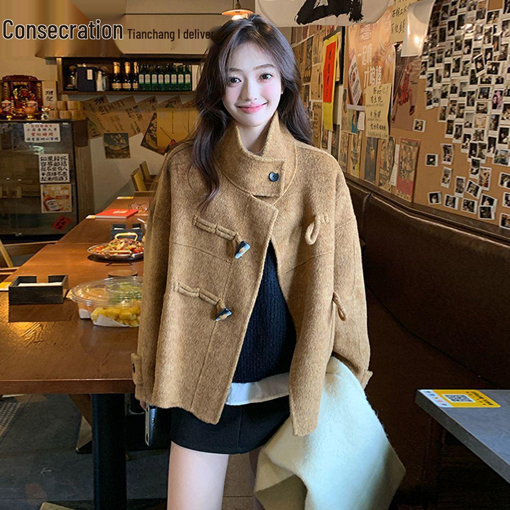 Trendy Woolen Coat: Thick, Warm, Loose-Fit for Autumn/Winter