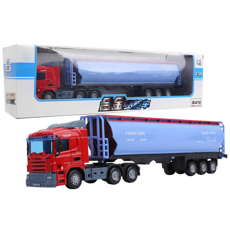 

1:43 транспортная тележка-перевозчик, инженерный танк, модель грузовика-контейнеровоза, игрушка с откатом, высокая имитация, детская игрушка-автомобиль