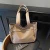 All-matching Nylon Shoulder Bag Women's Large-capacity Tote College Student Schoolbag Casual Solid Color Simple Commuting Handbag
