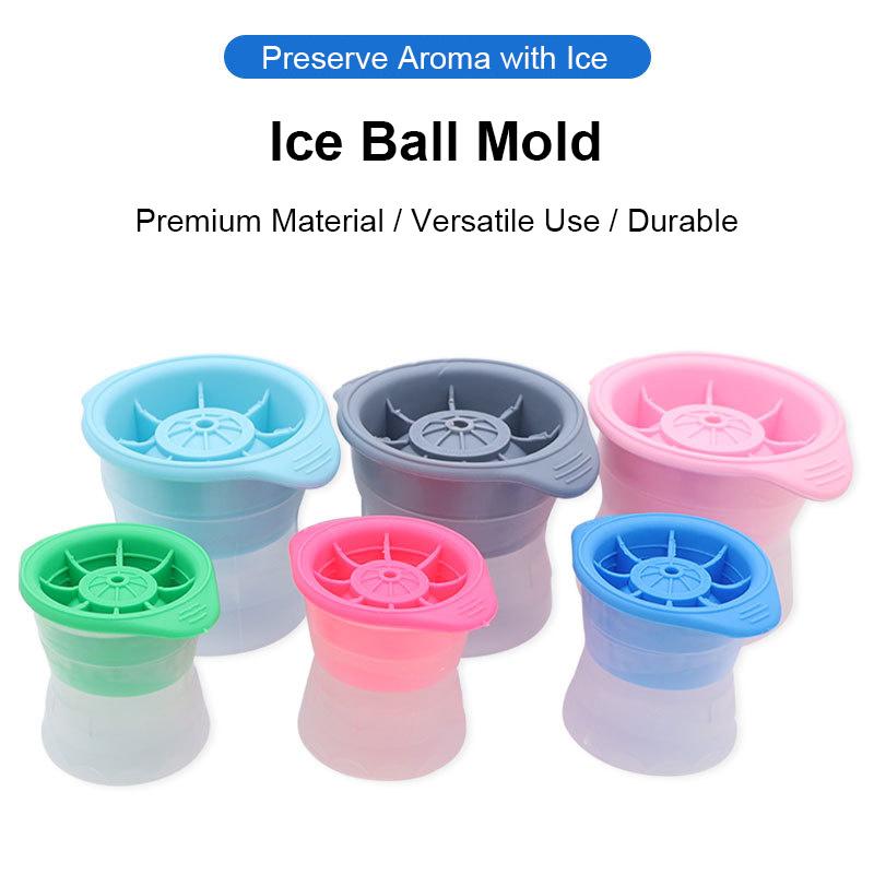 Silicone Sphere Ice Mold, Ice Hockey Mold, Whiskey Cocktails Drinks Partner Ice Cream Tool Diy Ball Mold