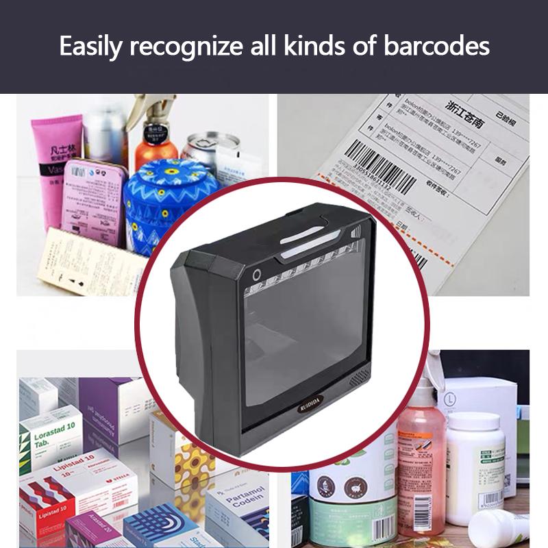 Platform Barcode Reader Desktop Bar Scanner 1D 2D Hands-Free Code Scanner DM PDF 417 QR Wired Code Reader