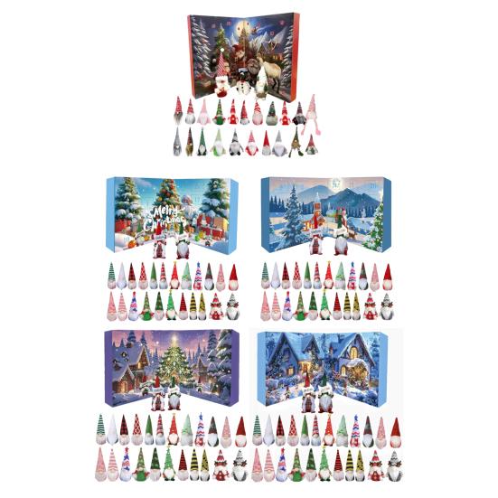 2025 Christmas Gnome Advent Calendar 24 Days Countdown To Christmas Ornament with 24 Collectible Dwarf Dolls for Boys Girls Adults