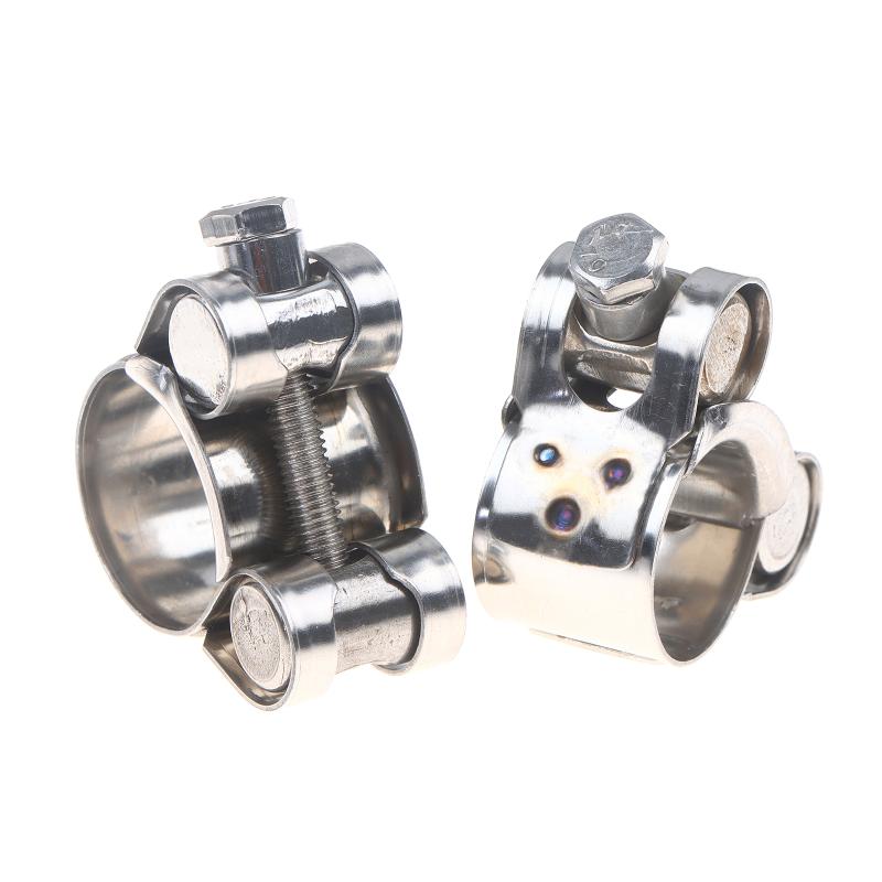 2Pcs Stainless Steel Strengthens European Style Hose Clamp Exhaust Circular Air Water Pipe Clip Sealing Welding Repair Tool