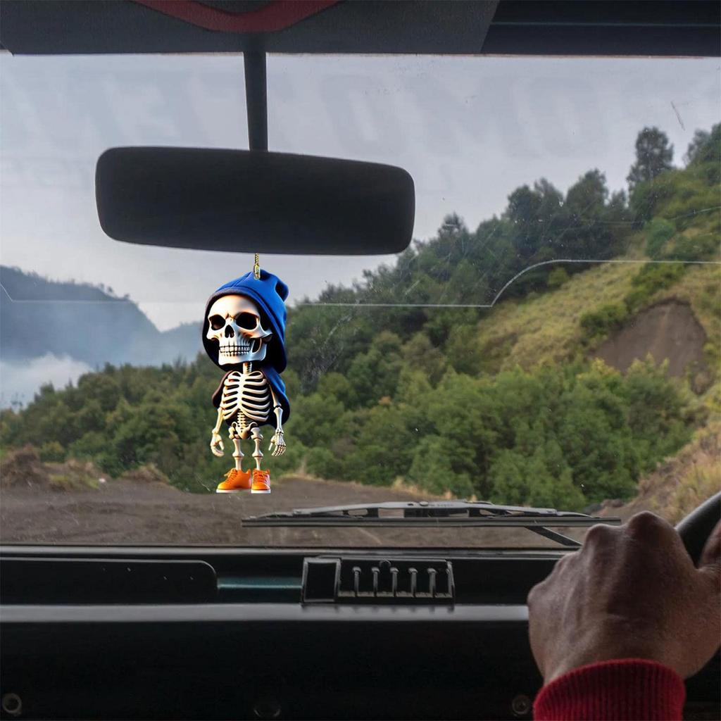 Horror Skull Pendant Decorative Charm Household Party Decoration Supplies for Children Girl Boys Festival Holiday Gift