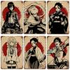 Japan Retro Anime Demon Slayer My Hero Academia Jujutsu Kaisen Metal Tin Sign Plaque Wall Art Home Kids Room Decorative Plates