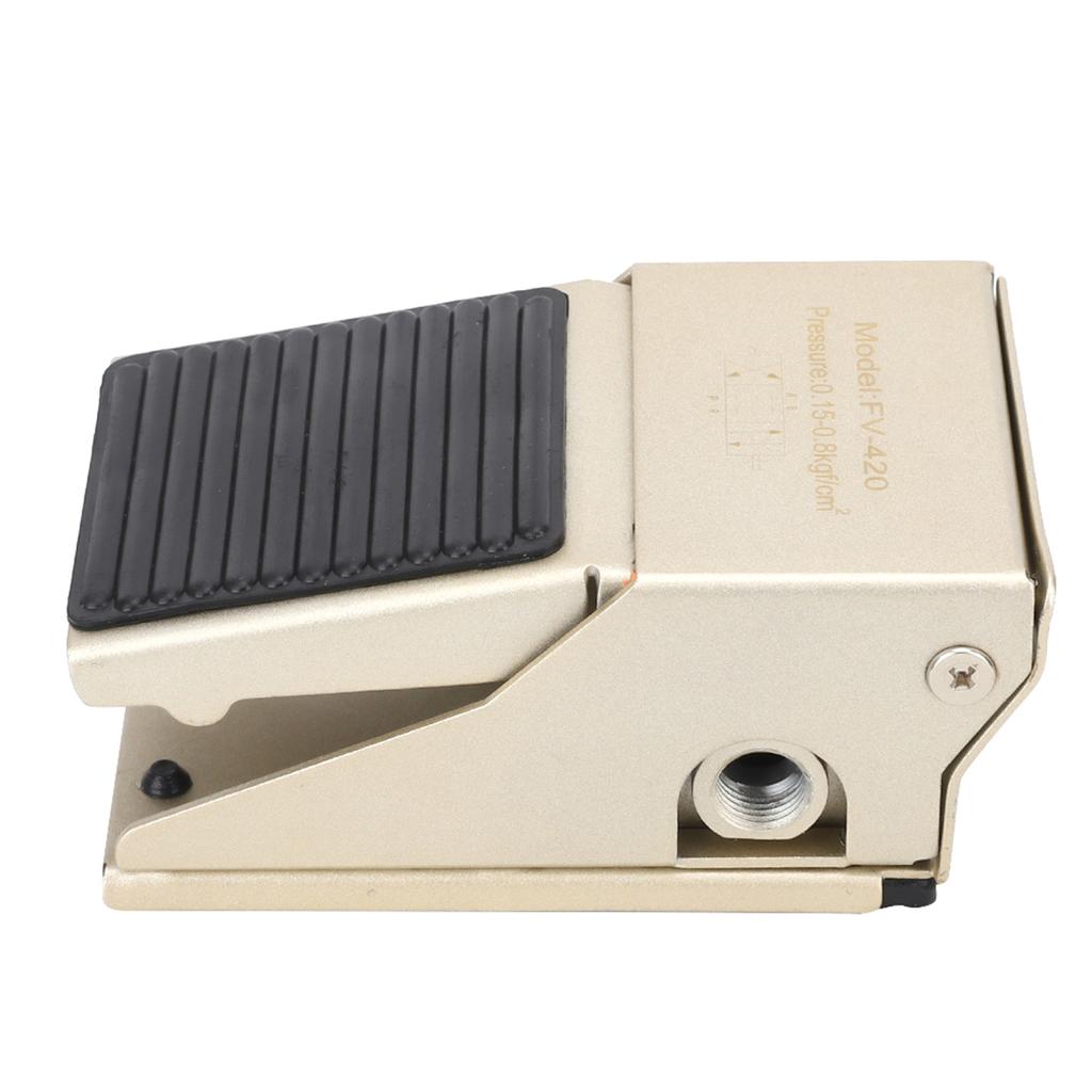 Pneumatic Foot Pedal Valve Aluminum Alloy 2-Position 4-Way FV420 0-0.8Mpa G1Celsius4in