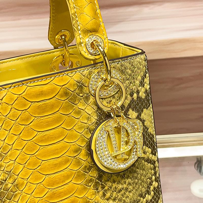 Echtes Python-Druckleder Damen Umhängetasche - 2025 Crossbody Mode Handtasche