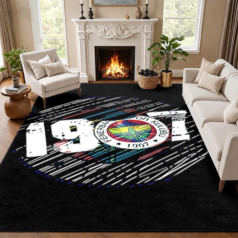Fenerbahce Carpet Door Mat for Living Room or Bedroom Protective Mat Under Chair Office Decoration Christmas Gift Birthday Present