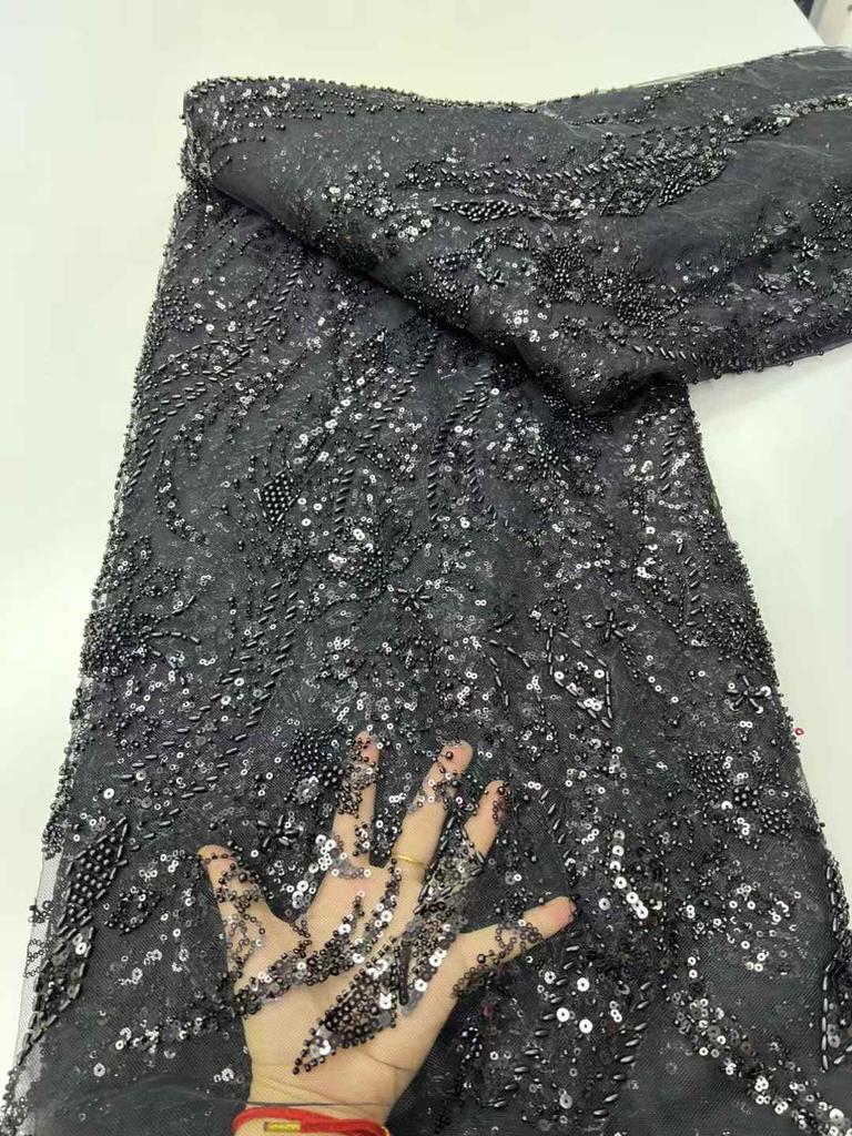 White African Groom Lace Fabric Latest Nigerian Laces Fabric 2025 High Quality Lace Sequins Embroidered French For Party Dresses
