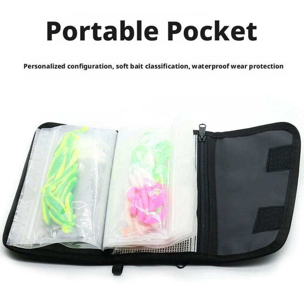 Lure Soft Bait Bag Luya Fake Bait Bag PVC Inner Bag Partitioned Waterproof Storage Bag Fishing Sorting Accessories Storage Bag